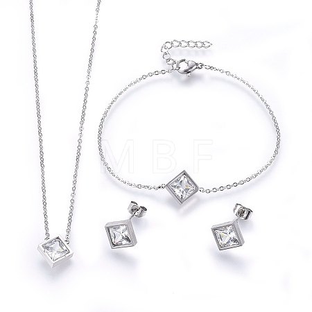 304 Stainless Steel Jewelry Sets X-SJEW-H137-25P-1