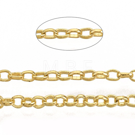 Soldered Brass Coated Iron Rolo Chains CH-S125-08A-G-1
