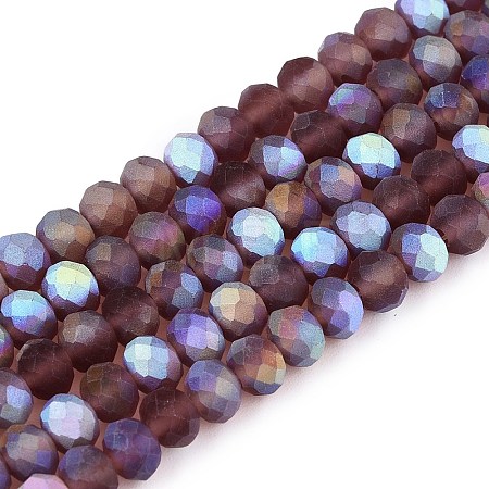 Transparent Glass Beads Strands EGLA-A044-T4mm-MB13-1