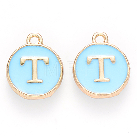 Golden Plated Alloy Enamel Charms ENAM-S118-04T-1