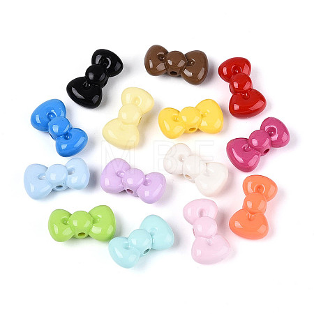 Opaque Acrylic Beads SACR-T018-15M-1