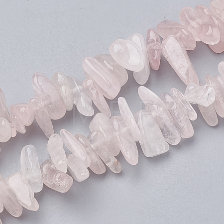 Natural Rose Quartz Beads Strands X-G-S338-17-1