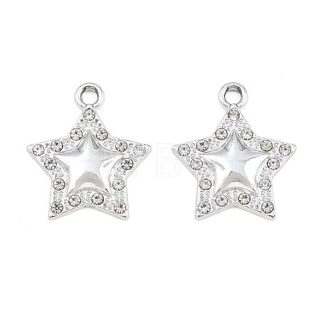 Alloy Rhinestone Pendants RB-CBA332B-03P-1