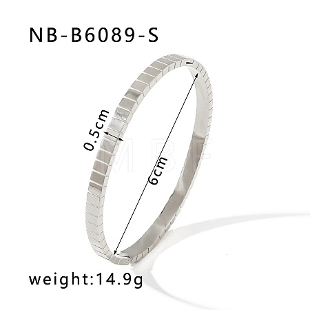 304 Stainless Steel  Hinged Bangles for Women FS-WG09E60-36-1