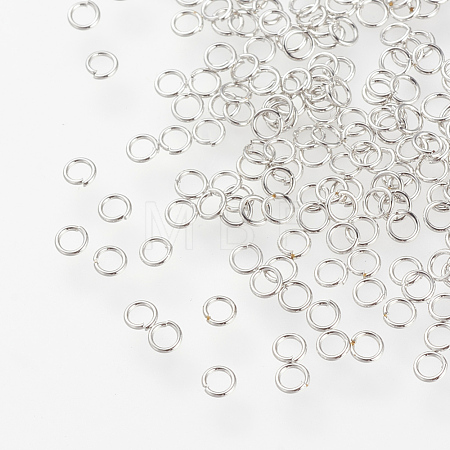 304 Stainless Steel Open Jump Rings X-STAS-R091-01P-1