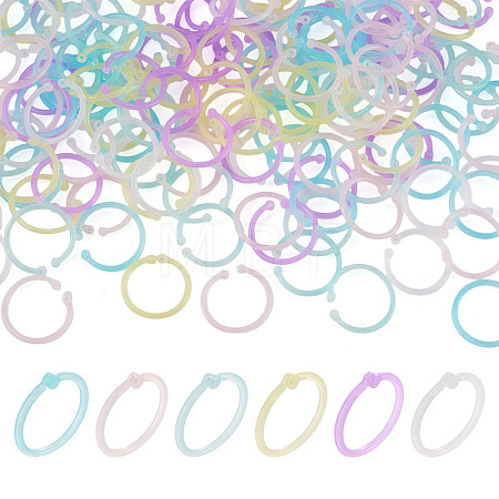 150Pcs 6 Colors Plastic Loose Leaf Book Binder Hinged Rings FIND-TA0010-54A-1