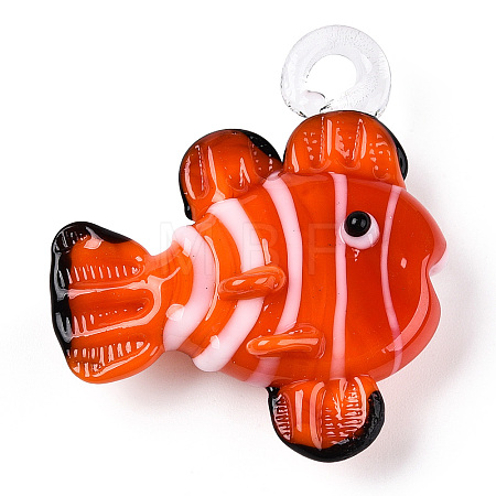 Handmade Lampwork Pendants LAMP-T021-24E-1