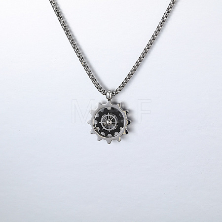 304 Stainless Steel Pendant Necklaces for Men WGABBDF-01-1