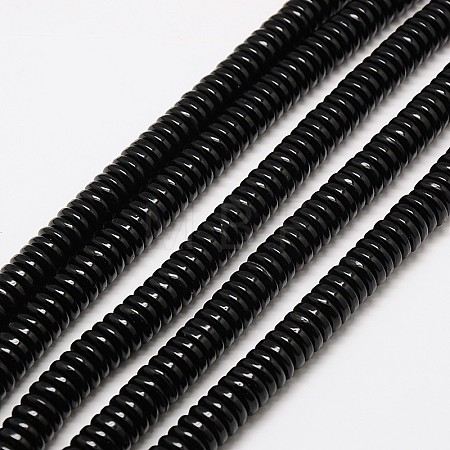 Imitation Amber Resin Heishi Beads Strands X-RESI-A009G-8mm-03-1