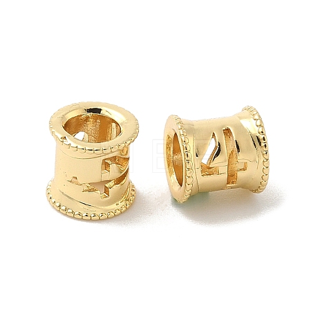 Brass European Beads KK-B166-01G-4-1