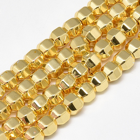 Electroplate Non-magnetic Synthetic Hematite Beads Strands X-G-Q465-34G-1