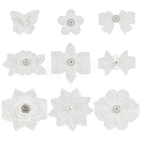 18Pcs 9 Style Lace Embroidery Costume Accessories DIY-AR0002-36-1