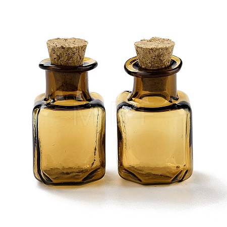 Square Glass Cork Bottles Ornament LS-GLAA-D002-04G-1