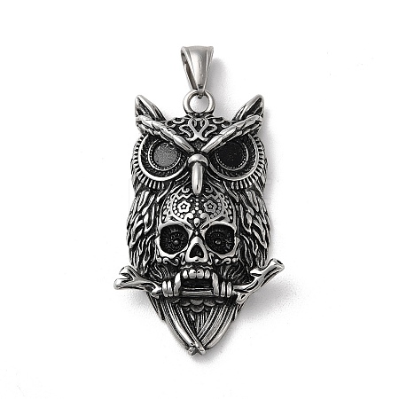 304 Stainless Steel Big Pendants STAS-L223-08AS-1