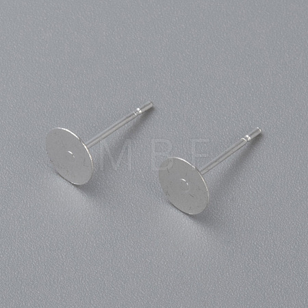 304 Stainless Steel Stud Earring Findings STAS-H436-24S-6mm-1