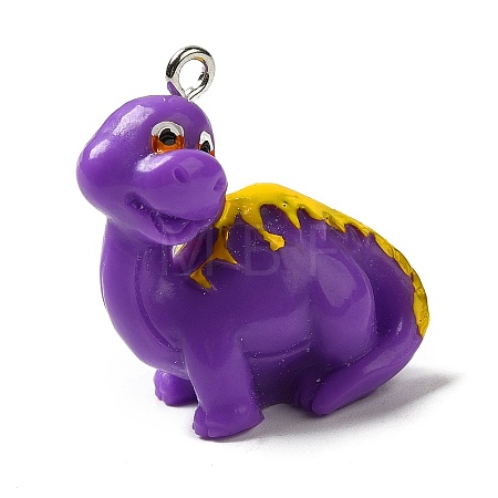 Opaque Resin Pendants RESI-P029-05P-B-1