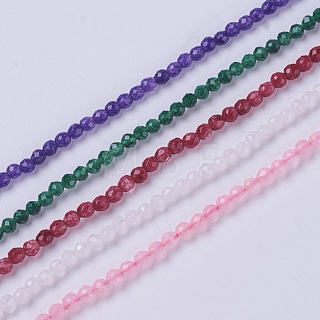 Natural White Jade Beads Strands G-F596-46-3mm-1