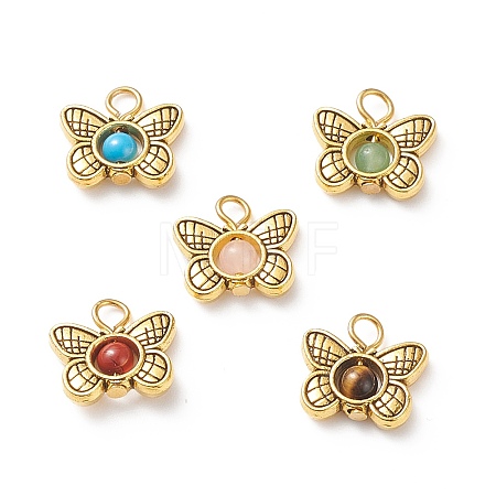 Natural & Synthetic Mixed Gemstone Pendants PALLOY-JF01919-02-1