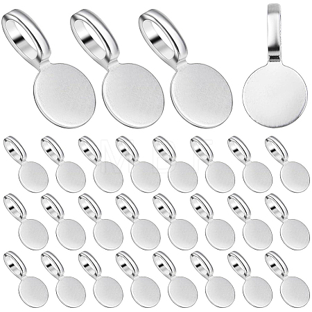 120Pcs Alloy Glue On Flat Pad Pendant Bails FIND-SP0001-88P-1