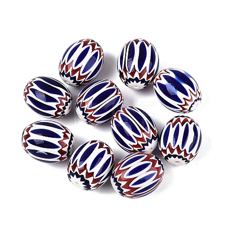 Handmade Millefiori Glass Barrel Beads LA-N002-18E-1