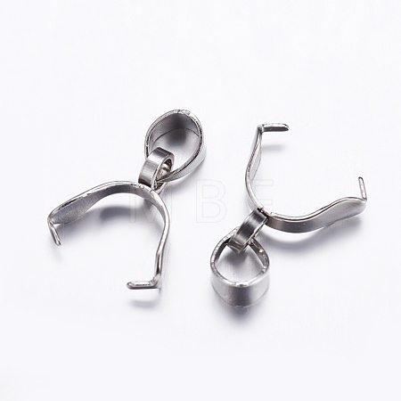 Tarnish Resistant 304 Stainless Steel Pinch Bails X-STAS-K146-090-3x15-1