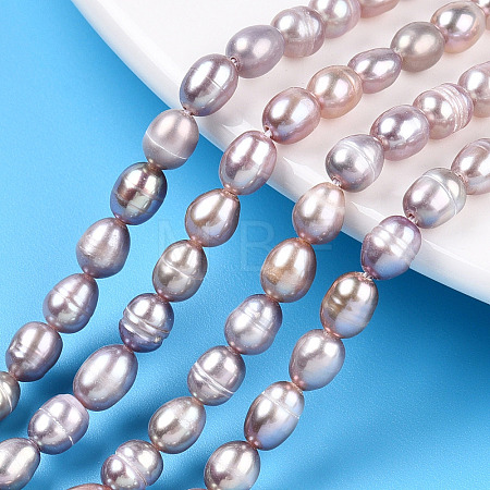Natural Cultured Freshwater Pearl Beads Strands X1-PEAR-N012-04O-1