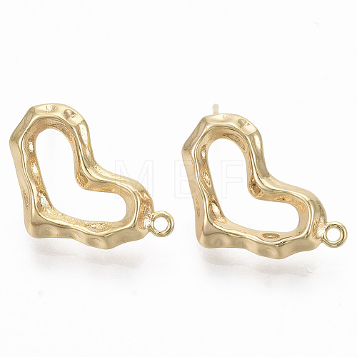 Brass Stud Earring Findings KK-R130-039B-NF-1