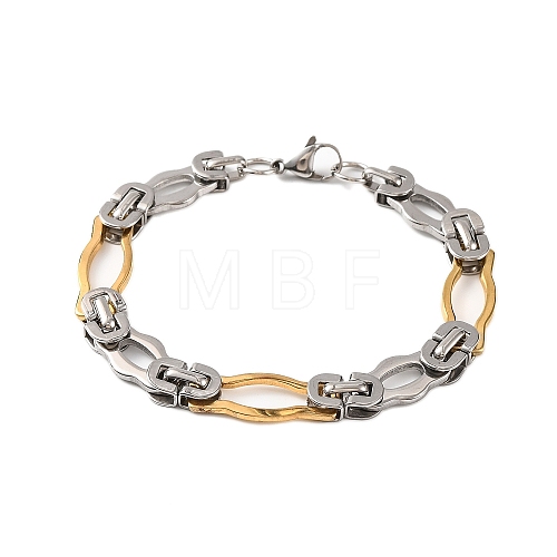 304 Stainless Steel Link Chain Bracelets BJEW-B078-113GP-1