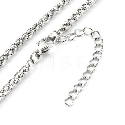 304 Stainless Steel Wheat Chains Necklace NJEW-JN03591-1