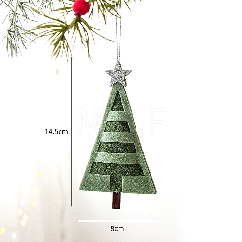 Christmas Felt Christmas Tree Shape Pendant Decorations PW-WGE2876-02-1