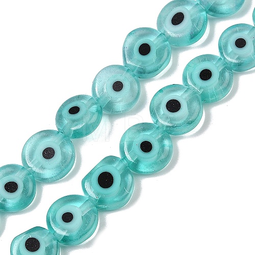 Handmade Evil Eye Lampwork Beads Strands LAMP-G164-10B-01-1