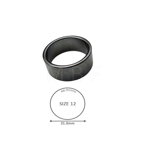 Synthetic Hematite Plain Band Rings BK4832-7-1