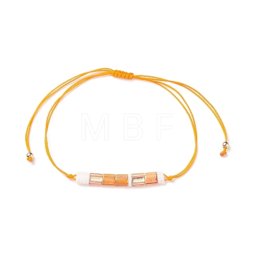 Glass Seed Link Bracelet BJEW-JB08894-04-1