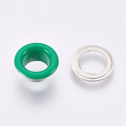 Iron Grommet Eyelet Findings IFIN-WH0023-A06-1