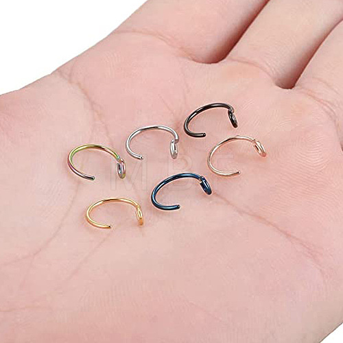 316 Surgical Stainless Steel Clip on Nose Rings WGA7223-04-1