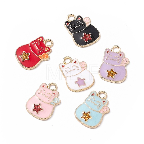 Alloy Enamel Pendants ENAM-H039-02G-1