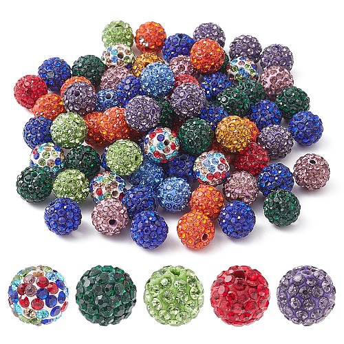 Pave Disco Ball Beads RB-YW0001-10-1