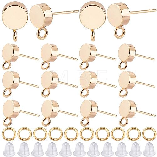 20Pcs Brass Stud Earring Findings DIY-CN0002-46-1