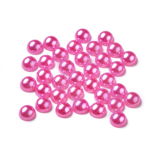 ABS Plastic Imitation Pearl Cabochons SACR-S738-6mm-Z6-1