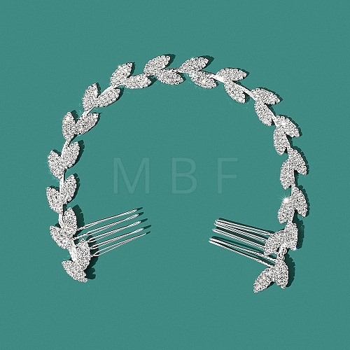 Alloy Rhinestone HairBands PW-WGCB9AE-02-1