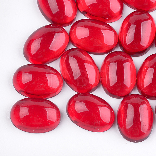 Translucent Resin Cabochons RESI-S362-10x14-01-1