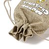 Christmas Printed Burlap Packing Pouches Drawstring Bags ABAG-Q053-02A-02-4