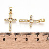 Brass Micro Pave Cubic Zirconia Pendants KK-T070-77G-3