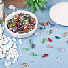 Craftdady 220Pcs 11 Colors Electroplate Glass Faceted Teardrop Beads Strands EGLA-CD0001-09-14