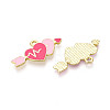 Valentine's Day Alloy Enamel Pendants ENAM-T023-21B-2