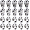 50Pcs Skull Alloy European Beads MPDL-PA0001-02-7