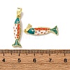 Brass Enamel Pendants KK-F911-23G-02-3
