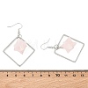 Rhombus Brass Dangle Earrings EJEW-D360-01P-02-5