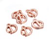 Rose Gold Plated Alloy Letter Pendants X-PALLOY-J718-01RG-D-2