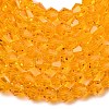Orange Glass Bicone Beads Strands X-GLAA-S026-6mm-12-2